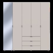 Шкаф для одежды Гелар Кашемир 4ДСП/Зеркало 194х49.5х203.4