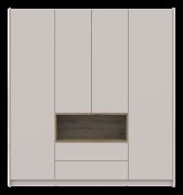Шкаф для одежды с нишей Дэйл Кашемир/Дуб Артизан 4 ДСП 206х52х220