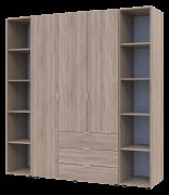 Комплект Гелар с 2 Этажерками Дуб сонома 3 ДСП 192.6х49.5х203.4 Комплект Гелар с 2 Этажерками Дуб сонома 3 ДСП 192.6х49.5х203.4