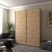 Шкаф купе G-Caiser Графит / Дуб Эвок 2 ДСП / 3 части 180х60х240 Шкаф купе G-Caiser Графит / Дуб Эвок 2 ДСП / 3 части 180х60х240