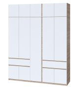 Шкаф с антресолью "Брайт" 2021х520х2400 h . Дуб сонома / Белый Шкаф с антресолью "Брайт" 2021х520х2400 h . Дуб сонома / Белый