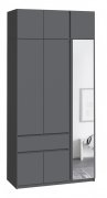 Шкаф с антресолью и зеркалом "Брайт" 1221х520х2400 h . Антрацит (правосторонний) Шкаф с антресолью и зеркалом "Брайт" 1221х520х2400 h . Антрацит (правосторонний)