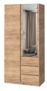 Шкаф с зеркалом "Брайт" 1000х520х2000 h . Дуб крафт золотой (Телескопические направляющие) Шкаф с зеркалом "Брайт" 1000х520х2000 h . Дуб крафт золотой (Телескопические направляющие)