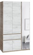 Шкаф с зеркалом "Брайт" 1221х520х2000 h . Дуб крафт серый / Дуб крафт белый (правосторонний) Шкаф с зеркалом "Брайт" 1221х520х2000 h . Дуб крафт серый / Дуб крафт белый (правосторонний)