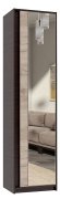 Шкаф с зеркалом "Брайт" 520х376х2000 h . Венге магия / Дуб крафт серый