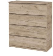 Комод "Брайт" 900х376х950 h . Дуб крафт серый (телескопические направляющие)