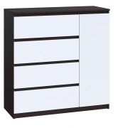 Комод "Брайт" 1000х376х950 h .Венге магия / белый (телескопические направляющие) правостороний