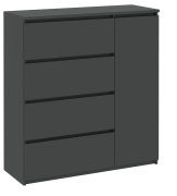 Комод "Брайт" 1000х376х950 h Антрацит (Телескопические направляющие,правосторонний)