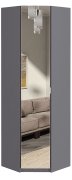 Угловой распашной шкаф с зеркалом для одежды "Тетрис" 620х620х2000 h Мастер Форм . Антрацит Угловой распашной шкаф с зеркалом для одежды "Тетрис" 620х620х2000 h Мастер Форм . Антрацит