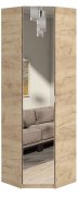 Угловой распашной шкаф с зеркалом для одежды "Тетрис" 620х620х2000 h Мастер Форм . Дуб крафт золотой Угловой распашной шкаф с зеркалом для одежды "Тетрис" 620х620х2000 h Мастер Форм . Дуб крафт золотой