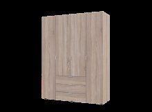 Распашной шкаф для одежды Гелар Дуб Cонома 4 ДСП 155х49,5х203,4 Распашной шкаф для одежды Гелар Дуб Cонома 4 ДСП 155х49,5х203,4