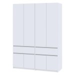 Шафа "Брайт" 1600х520х2000 h . Білий (Телескопічні напрямні)