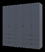 Распашной шкаф для одежды Гелар комплект Графит 2+3 ДСП 193,7х49,5х203,4 Распашной шкаф для одежды Гелар комплект Графит 2+3 ДСП 193,7х49,5х203,4