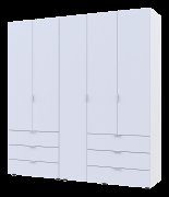 Распашной шкаф для одежды Гелар комплект Белый 2+3 ДСП 193,7х49,5х203,4 Распашной шкаф для одежды Гелар комплект Белый 2+3 ДСП 193,7х49,5х203,4