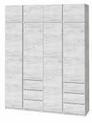 Шкаф "Брайт" 2000х520х2400 h . Дуб крафт белый (Телескопические направляющие) Шкаф "Брайт" 2000х520х2400 h . Дуб крафт белый (Телескопические направляющие)