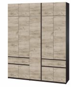 Шкаф с антресолью "Брайт" 2021х520х2400 h . Венге магия / Дуб крафт серый Шкаф с антресолью "Брайт" 2021х520х2400 h . Венге магия / Дуб крафт серый