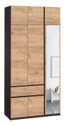 Шкаф с антресолью и зеркалом "Брайт" 1221х520х2400 h . Венге магия / Дуб крафт золотой (прав.) Шкаф с антресолью и зеркалом "Брайт" 1221х520х2400 h . Венге магия / Дуб крафт золотой (прав.)