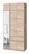 Шкаф с антресолью и зеркалом "Брайт" 1221х520х2400 h . Дуб сонома (левосторонний) Шкаф с антресолью и зеркалом "Брайт" 1221х520х2400 h . Дуб сонома (левосторонний)
