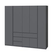 Шкаф "Брайт" 2221х520х2000 h . Антрацит (Телескопические направляющие, левостороний)