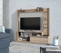 Горка в гостиную "Брайт" 1700х325х1700 h . Дуб сонома (левосторонняя)