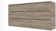 Комод "Брайт" 1500х376х730 h . Дуб крафт серый (телескопические направляющие)