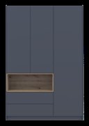 Шкаф для одежды с нишей Дэйл Графит/Дуб Эвок 3 ДСП 150х52х220 Шкаф для одежды с нишей Дэйл Графит/Дуб Эвок 3 ДСП 150х52х220
