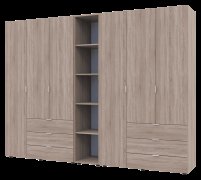 Комплект Гелар с Этажеркой Дуб сонома 3+3 ДСП 270.6х49.5х203.4