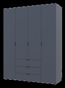 Распашной шкаф для одежды Гелар Графит 4 ДСП 155х49,5х203,4 Распашной шкаф для одежды Гелар Графит 4 ДСП 155х49,5х203,4