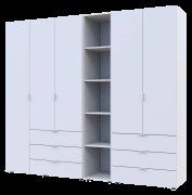 Комплект Гелар з Этажеркою Белый 2+3 ДСП 231.9х49.5х203.4 Комплект Гелар з Этажеркою Белый 2+3 ДСП 231.9х49.5х203.4