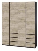 Шкаф "Брайт" 2000х520х2400 h . Венге магия / Дуб крафт серый (Телескопические направляющие) Шкаф "Брайт" 2000х520х2400 h . Венге магия / Дуб крафт серый (Телескопические направляющие)