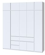 Шкаф с антресолью "Брайт" 2221х520х2400 h . Нимфея Альба (левосторонний)