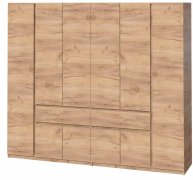 Шкаф "Брайт" 2442х520х2000 h . Дуб крафт золотой (Телескопические направляющие, левостороний)