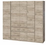 Шкаф "Брайт" 2221х520х2000 h . Дуб крафт серый (Телескопические направляющие, левостороний) Шкаф "Брайт" 2221х520х2000 h . Дуб крафт серый (Телескопические направляющие, левостороний)