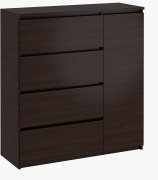 Комод "Брайт" 1000х376х950 h Венге магия (Телескопические направляющие, правосторонний)