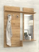Вешалка с зеркалом "Брайт" 900х140х1110 h Дуб крафт золотой (правосторонняя) Вешалка с зеркалом "Брайт" 900х140х1110 h Дуб крафт золотой (правосторонняя)