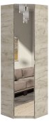 Угловой распашной шкаф с зеркалом для одежды "Тетрис" 620х620х2000 h Мастер Форм . Дуб крафт серый Угловой распашной шкаф с зеркалом для одежды "Тетрис" 620х620х2000 h Мастер Форм . Дуб крафт серый
