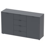 Комод Рон 5 Графит 2 фасада 4 шухляды 140х38х81
