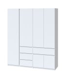 Большой современный шкаф "Брайт" 1800х520х2000 h . Белый