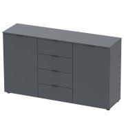 Комод Рон 5 Графит 2 фасада 4 шухляды 140х38х81 Комод Рон 5 Графит 2 фасада 4 шухляды 140х38х81
