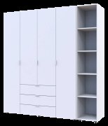 Комплект Гелар з Этажеркою Белый 4 ДСП 193.2х49.5х203.4 Комплект Гелар з Этажеркою Белый 4 ДСП 193.2х49.5х203.4