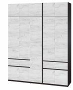 Шкаф с антресолью "Брайт" 2021х520х2400 h . Венге магия / Дуб крафт белый Шкаф с антресолью "Брайт" 2021х520х2400 h . Венге магия / Дуб крафт белый