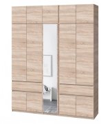 Шкаф с антресолью и зеркалом "Брайт" 2021х520х2400 h . Дуб сонома Шкаф с антресолью и зеркалом "Брайт" 2021х520х2400 h . Дуб сонома