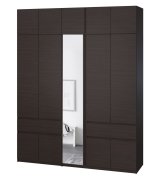 Шкаф с антресолью и зеркалом "Брайт" 2021х520х2400 h . Венге магия Шкаф с антресолью и зеркалом "Брайт" 2021х520х2400 h . Венге магия