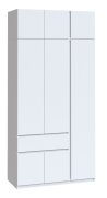 Шкаф с антресолью "Брайт" 1221х520х2400 h . Нимфея Альба (правосторонний)