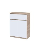 Тумба-комод "Брайт" 700х376х950 h . Дуб сонома / Белый (телескопические направляющие)