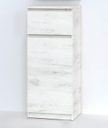 Тумба-комод "Брайт" 400х376х950 h . Дуб крафт белый (телескопические направляющие)