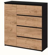 Комод "Брайт" 1000х376х950 h . Венге магия / Дуб крафт золотой Телес. направл. (левосторонний)