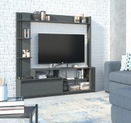 Горка в гостиную "Брайт" 1700х325х1700 h . Антрацит (правосторонняя)