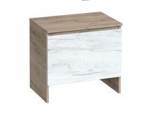 Тумба для обуви "Брайт" 550х376х500 h . Дуб крафт серый / Дуб крафт белый (телескоп. направ.)