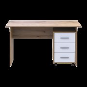 Офисный стол Т3 Дуб Эвок/Белый ДСП 120х68х78